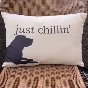Pottery Barn Just Chillin’ Dog Outdoor Pillow